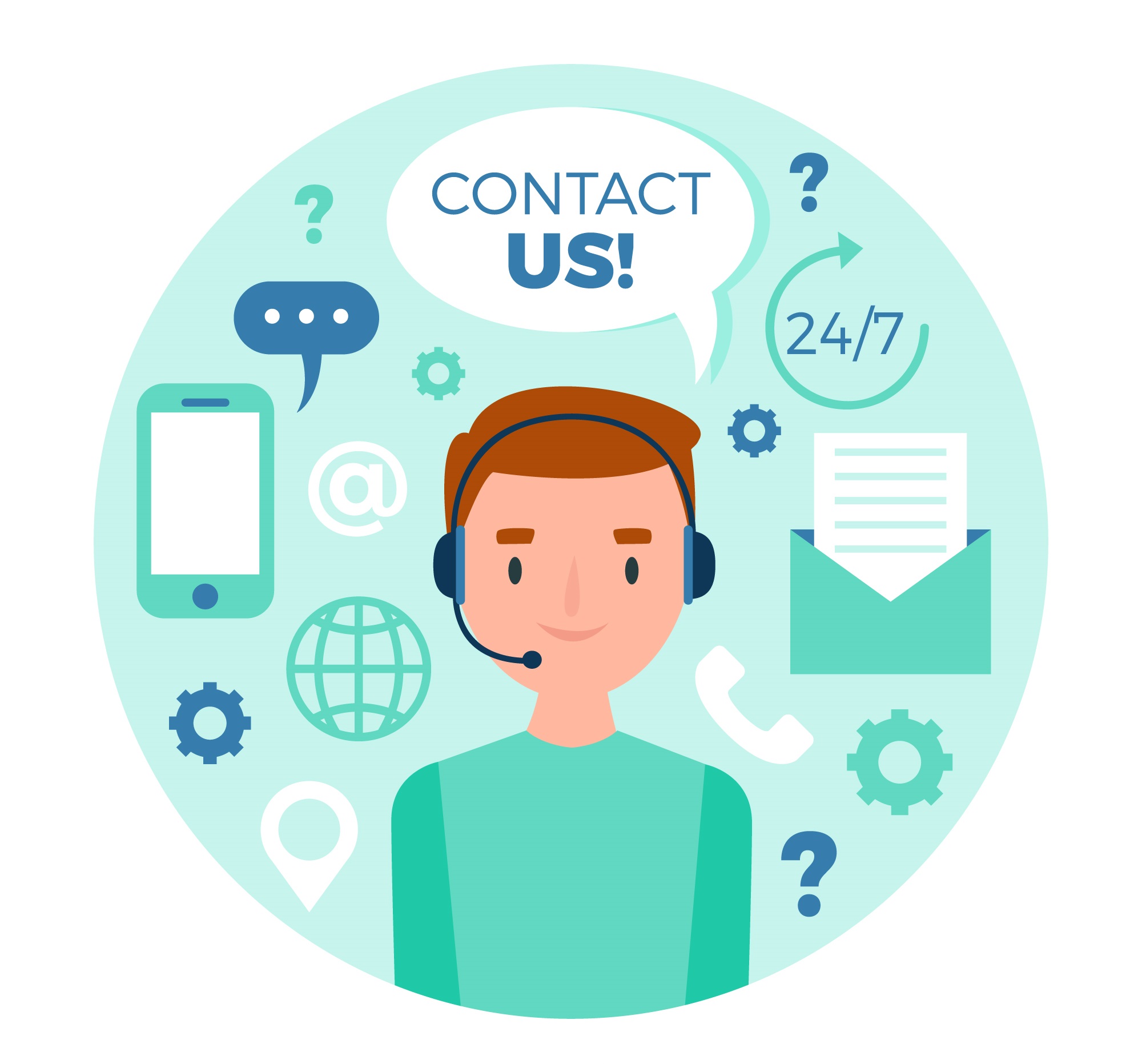 Illustration of customer support services